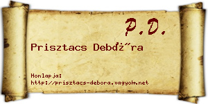 Prisztacs Debóra névjegykártya